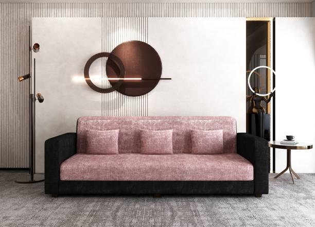 Flipkart Perfect Homes Molfino Fabric Sofa with Cushions for Living Room Office & Hotel Furniture Fabric 3 Seater  Sofa