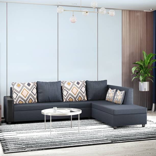 Bharat Lifestyle Nano Fabric 6 Seater  Sofa