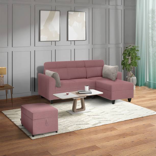 duroflex Zivo Plus Interchangeable Lounger (Chaise) Set Fabric 4 Seater  Sofa