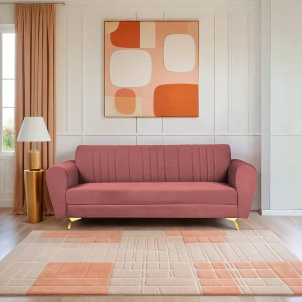 comfartmantra Comfort Mantra Eden 3 Seater Sofa, Extra Spacious, Plush Suede Fabric 3 Seater  Sofa