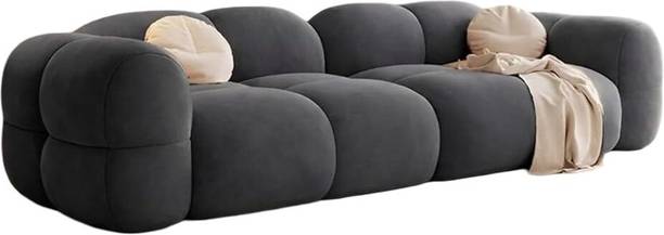 bloo mart Modern 3 Seater Sofa Set for Living Room - Dark Gray Fabric 3 Seater  Sofa