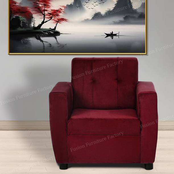 Fusion Furniture Factory Gloster Maroon Fabric 1 Seater  Sofa