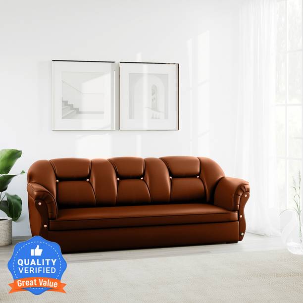 Flipkart Perfect Homes Bella Leatherette 3 Seater  Sofa