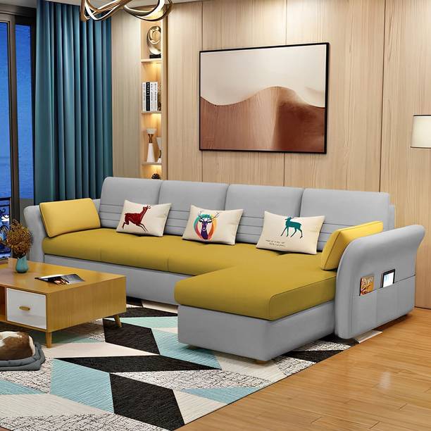 Casaliving Asser Fabric 6 Seater  Sofa