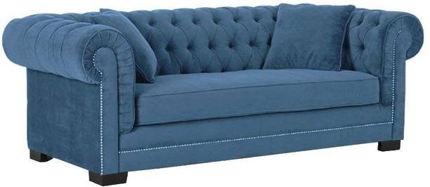 Metalsmith 3 Seater Sofa Chesterfield Couch Lounge for Living Room Fabric 3 Seater  Sofa