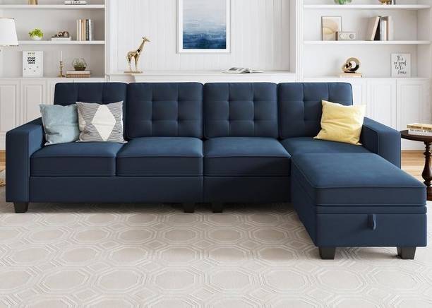 azhar RAZA Luxury Living Collection Fabric 5 Seater Sofa