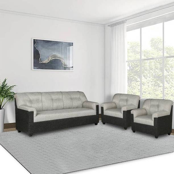 WAKESURE Premium Quality Jute Fabric 3 + 1 + 1 Sofa Set