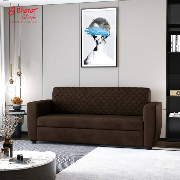 Bharat Lifestyle Deno Fabric 3 Seater  Sofa