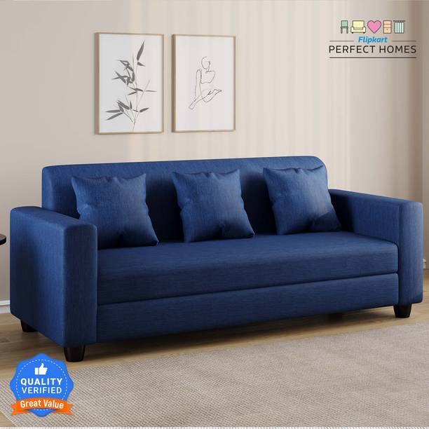 Flipkart Perfect Homes Bergen Fabric 3 Seater  Sofa