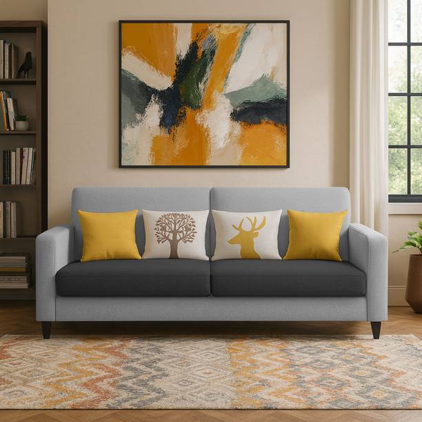 Casaliving Premium Stephanie Fabric 3 Seater  Sofa