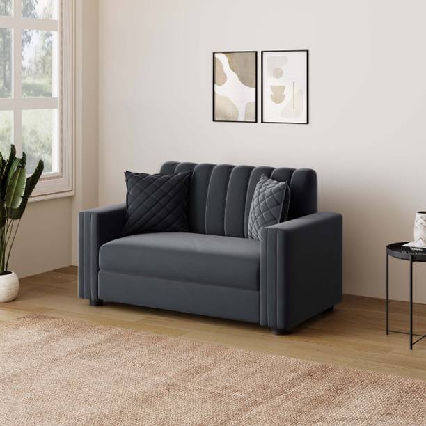 Living Things Milan Velvet Fabric 2 Seater  Sofa