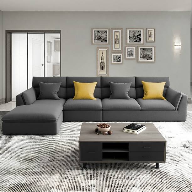 Casaliving Delton Fabric 6 Seater  Sofa