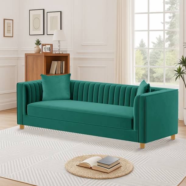 फ्लिपकार्ट परफेक्ट होम्स Wooden Sofa For Home & Office कपड़ा सोफ़ा