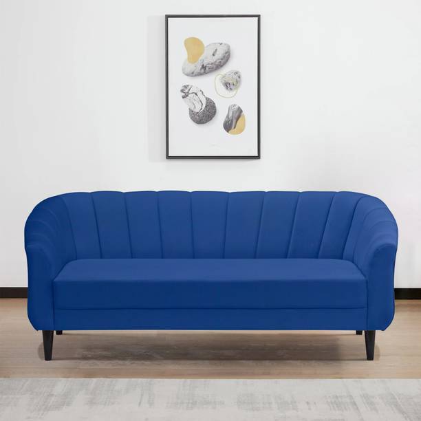 ARRA Henry Fabric Quilted Back Three Seater Sofa Fabric 3 Seater  Sofa