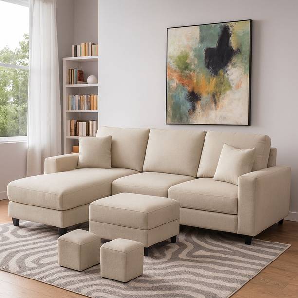 Casaliving Rolando LHS Fabric 4 Seater  Sofa