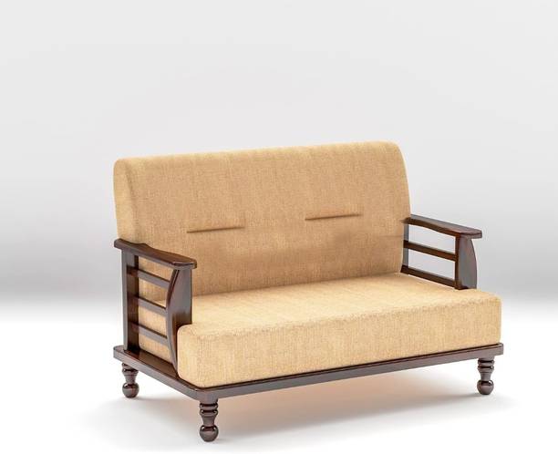 HOUSERIGHT Solid Sheesham wood 2 seater sofa set for living room, bedroom & office Lounge, Solid Wood 2 Seater  Sofa