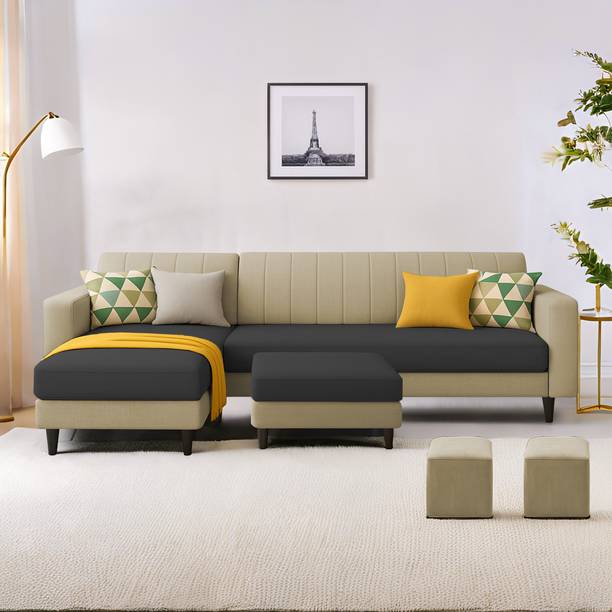 Casaliving Moris LHS Fabric 8 Seater  Sofa