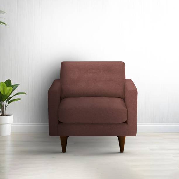Jeometri Volga One Seater Sofa for Living Room, Bedroom | Spacious and Comfortable Fabric 1 Seater  Sofa