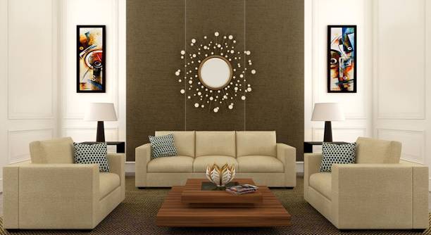 Homeify Poppy 5 Seater 3+1+1 Living Room Sofa set Fabric 3 + 1 + 1 Sofa Set