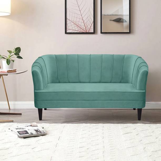 ARRA Oslo Two Seater Velvet Fabric Sofa Fabric 2 Seater  Sofa