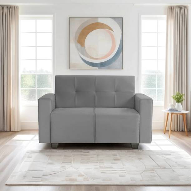 Seventh Heaven London 2 Seater Sofa, Extra Spacious, Plush Suede Fabric 2 Seater Sofa