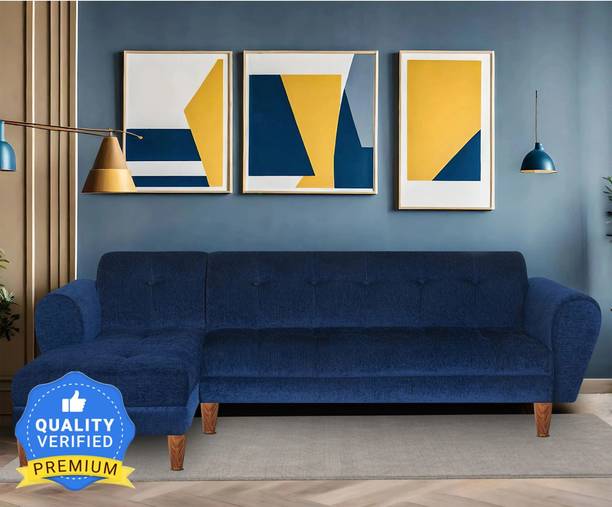 Seventh Heaven Milan 6 Seater Sofa, Extra Spacious, Chenille Molfino Fabric: 1 Year Warranty Fabric 6 Seater  Sofa