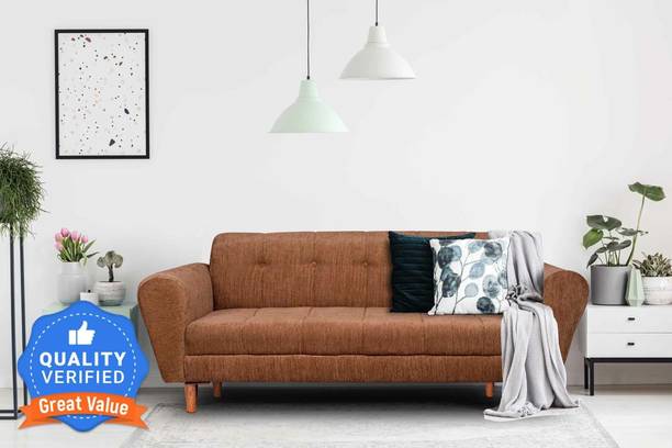 Seventh Heaven Milan 3 Seater Sofa, Extra Spacious, Chenille Molfino Fabric: 2 Year Warranty Fabric 3 Seater  Sofa