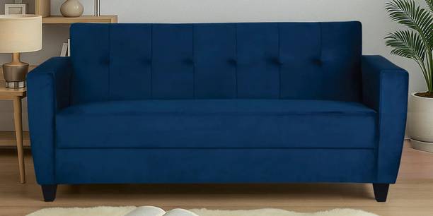 Mintwud From Pepperfry Enoki Wooden 3 Seater Sectional Sofa For Home/Living Room Fabric 3 Seater  Sofa