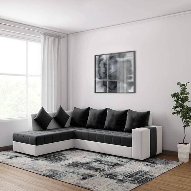 Torque Steffan L Shape Fabric 6 Seater  Sofa