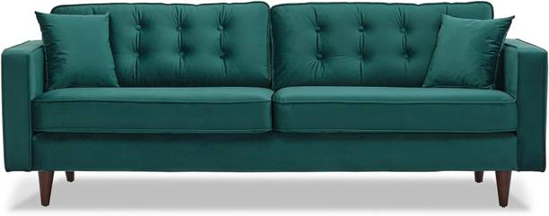 Thelevel Emerald Elegance 🌿💎 3 Leatherette 3 Seater  Sofa