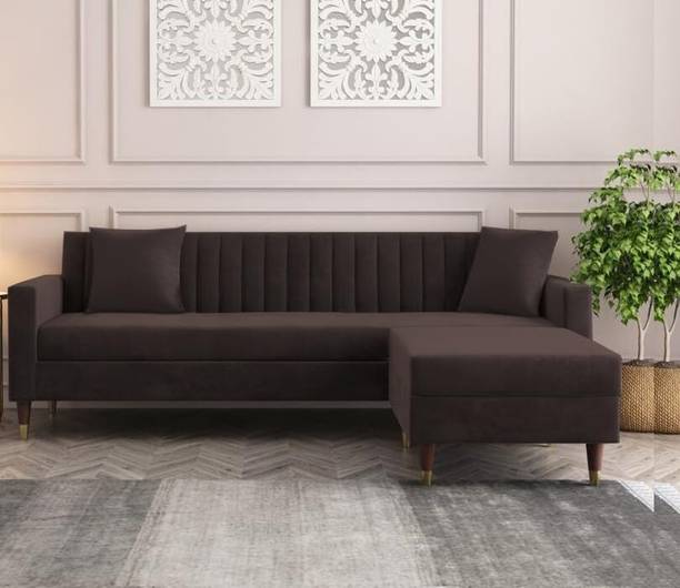 Carftjar Fabric 'L' Shaped Four Seater Sofa For Living Room/ Office/ Guest Room || Fabric 4 Seater  Sofa
