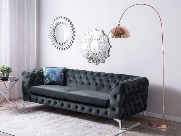Smarts collection Chesterfield Sofa for Living Room , Hall & Bedroom , Fabric 3 Seater Sofa