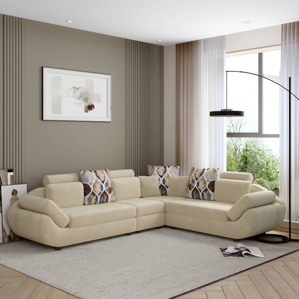 Flipkart Perfect Homes Alora Fabric 6 Seater  Sofa