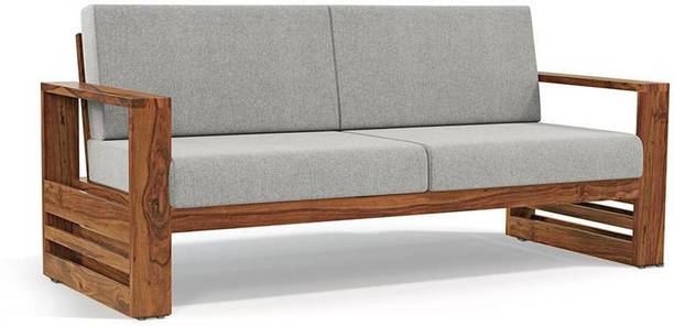 Shreya Decor Solid Wooden Sofa Set 3 Seater Furniture, Wood 3 Seater Sofa Set, Fabric 3 Seater  Sofa