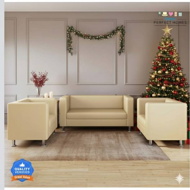 Flipkart Perfect Homes Uno Sofa For Living Room II Home Furniture Leatherette 3 + 1 + 1 Sofa Set