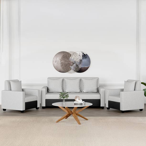 WESTIDO Solitaire Fabric 3 + 1 + 1 Sofa Set