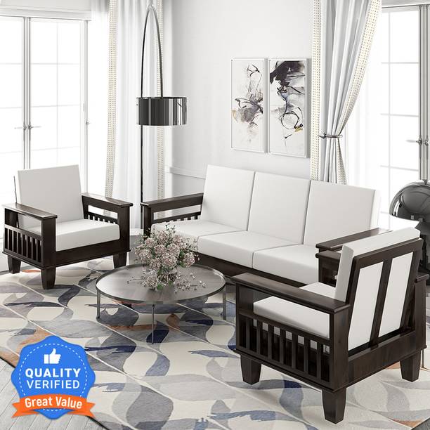 Flipkart Perfect Homes Hulk Sheesham ( Rosewood ) Solid Wood 3 + 1 + 1 Sofa Set