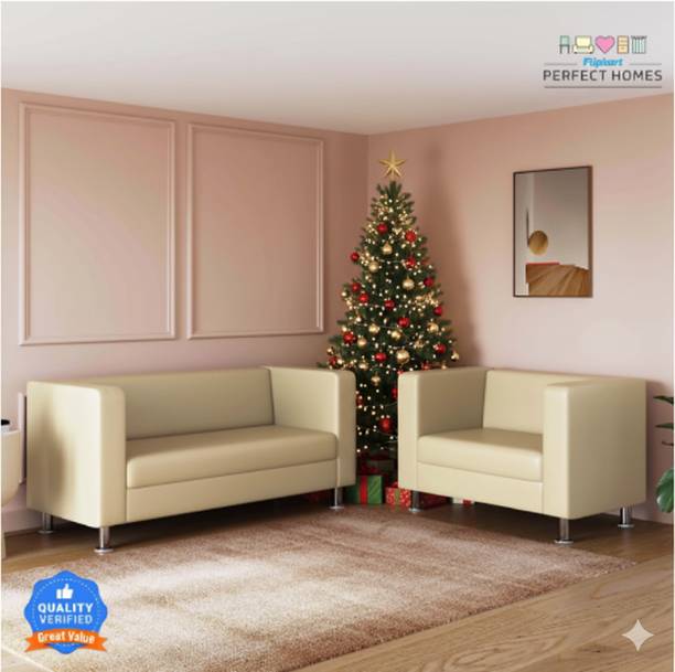 Flipkart Perfect Homes Uno Sofa For Living Room II Home Furniture Leather 3 + 2 Sofa Set