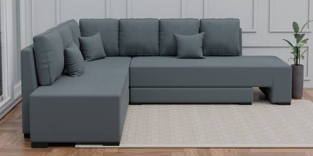 Adorn Homez Imperial Fabric LHS Convertible Sofa Cum Bed in Fabric 3 + 2 Sofa Set