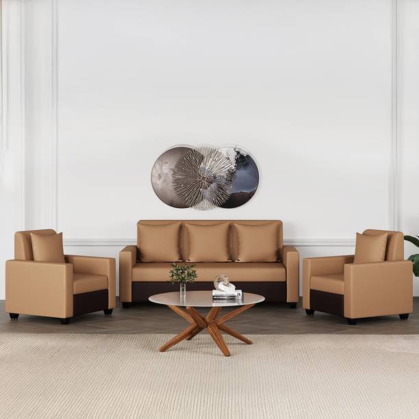 WESTIDO Solitaire Fabric 3 + 1 + 1 Sofa Set