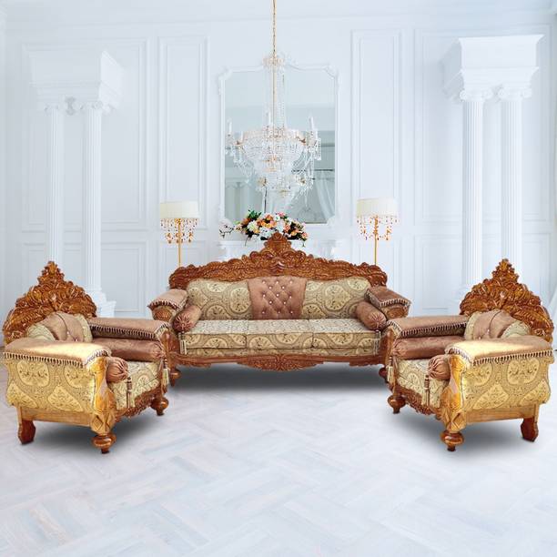 Woodzone Handicrafts Fabric 3 + 1 + 1 Sofa Set