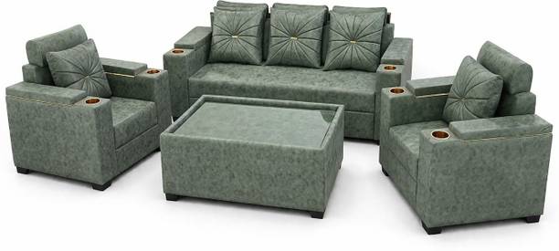 Woodtronic Solid Wood 3 + 1 + 1 Sofa Set