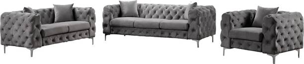 Flipkart Perfect Homes Diwan Couch Chaise Lounge for Home, Living Room, Drawing Room Solid Wood 3 + 2 + 1 Sofa Set