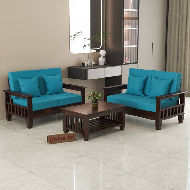 Divine Arts 4 Seater Sofa Set For Living, Waiting Room/ Office Fabric 2 + 2 Sofa Set