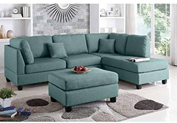 Comfort Couch Avia 6 Seater Sectional Sofa with Ottoman for Living Room Fabric 6 Seater  Sofa
