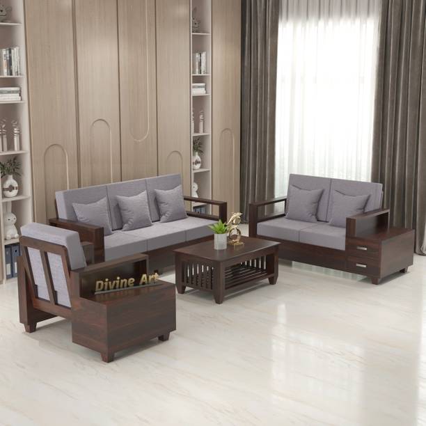 Divine Arts 6 Seater Sofa For Living, Waiting Room/ Office Fabric Fabric 3 + 2 + 1 Sofa Set