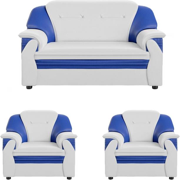 Sekar Lifestyle Polyurethane Large Series Leatherette 2 + 1 + 1 Sofa Set