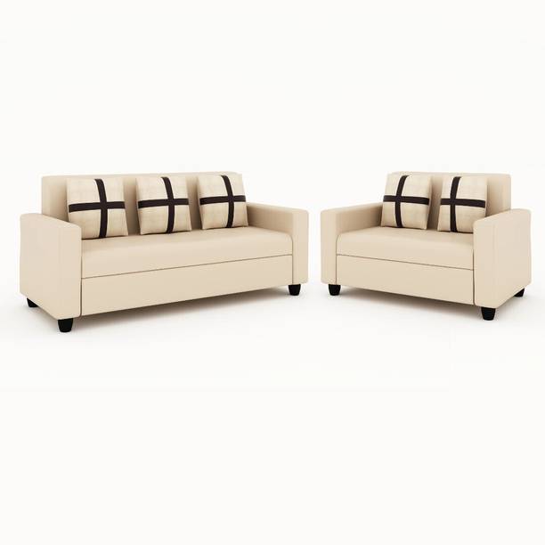 Allie Wood Rio Highback Fabric 3 + 2 Sofa Set