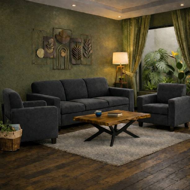 gnanitha Elegance Moshi Fabric 3 + 1 + 1 Sofa Set