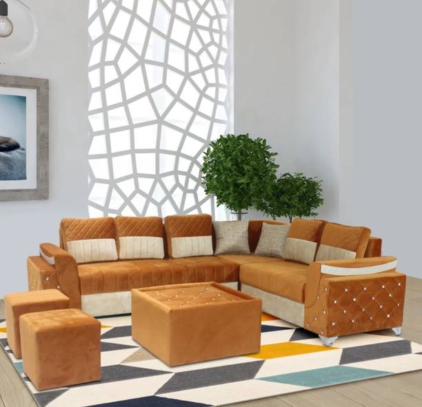 HOORAIN HOORAIN FURNITURE 8 seater L shape sofa 3+2+1+1+1 Solid Wood 3 + 2 + 1 + 1 Sofa Set